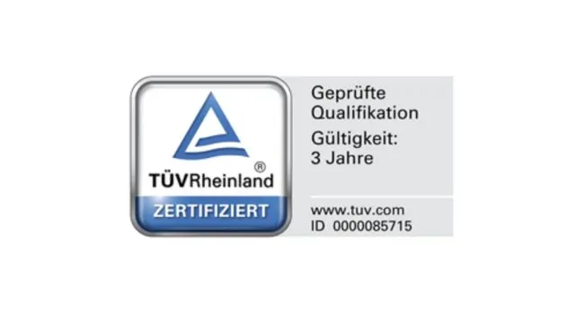TÜV Rheinland geprüfte Qualifikation Verkaufspsychologie-Experte, Zertifikat ID 0000085715